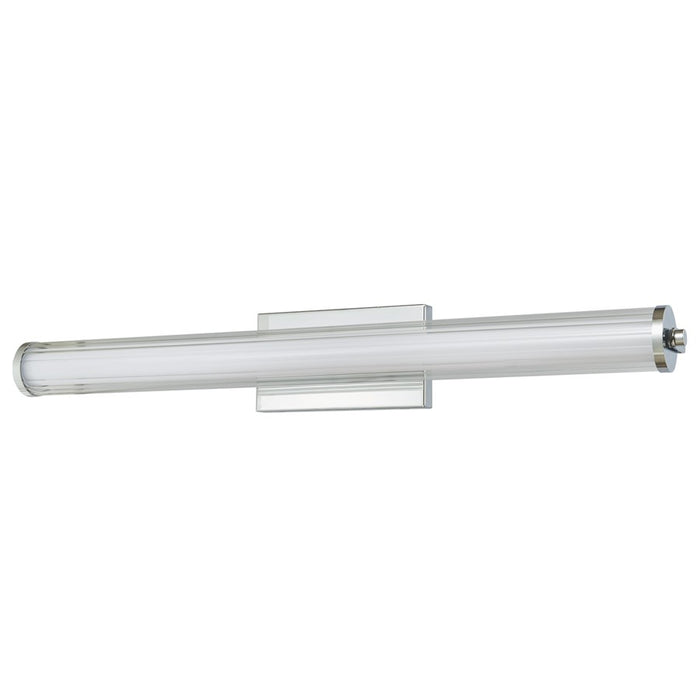 Abra Lighting Macie 1 Light 30" Fluted Clear Glass Vanity, Chrome