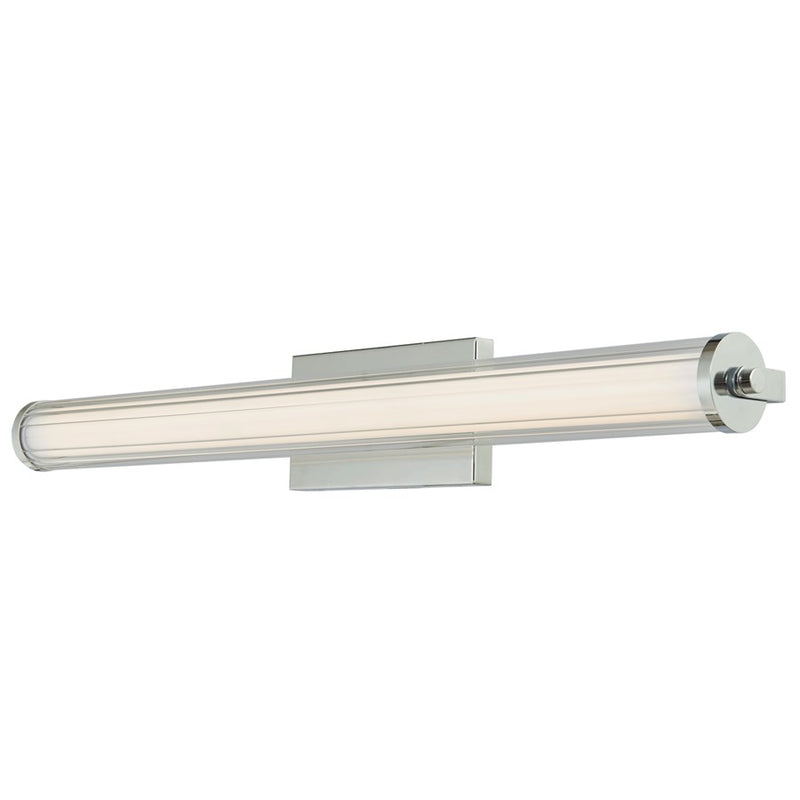 Abra Lighting Macie 1 Light 30" Fluted Clear Glass Vanity, Chrome