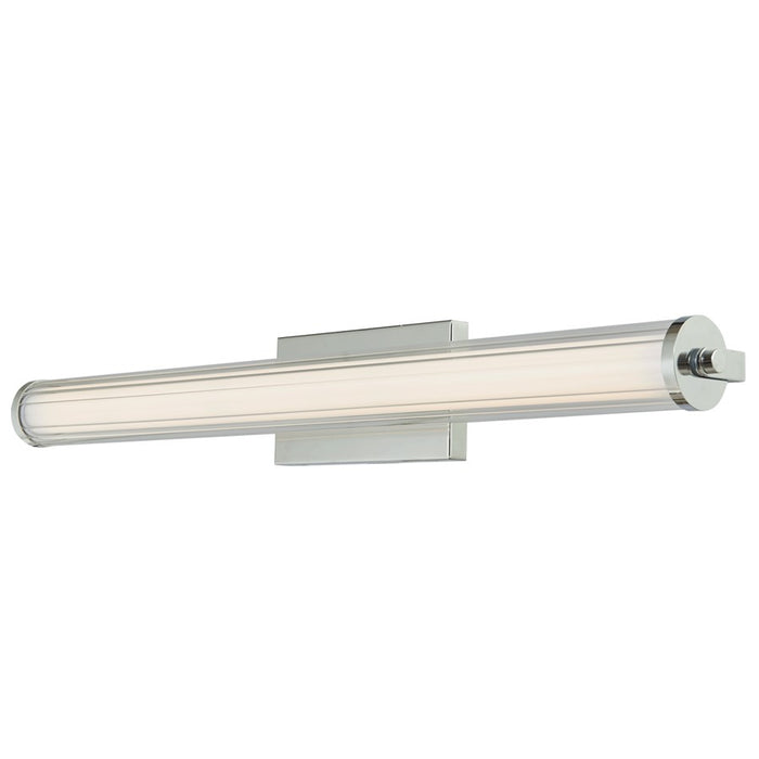 Abra Lighting Macie 1 Light 30" Fluted Clear Glass Vanity, Chrome