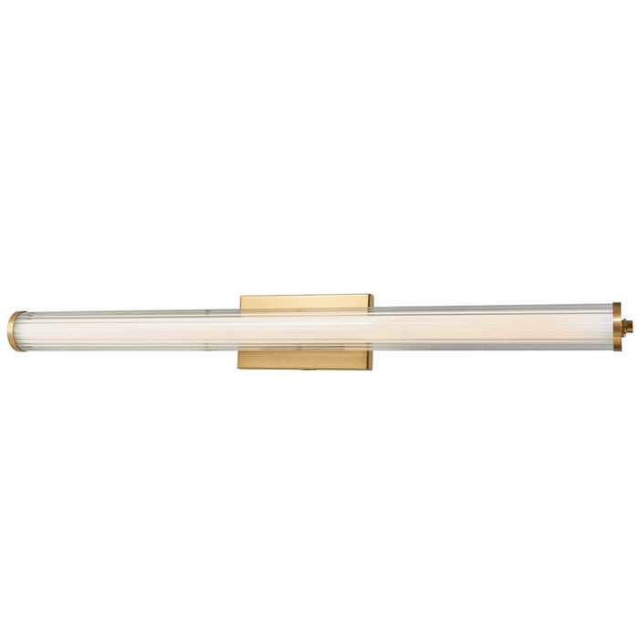 Abra Lighting Macie 1 Light 36" Fluted Clear Glass Vanity, Brass