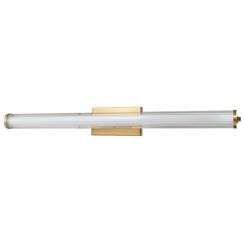 Abra Lighting Macie 1 Light 36" Fluted Clear Glass Vanity, Brass