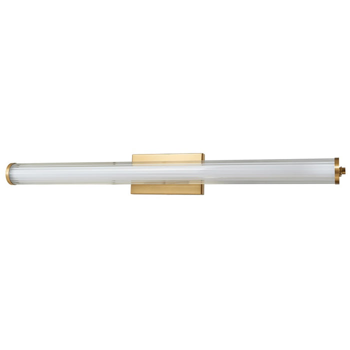 Abra Lighting Macie 1 Light 36" Fluted Clear Glass Vanity, Brass