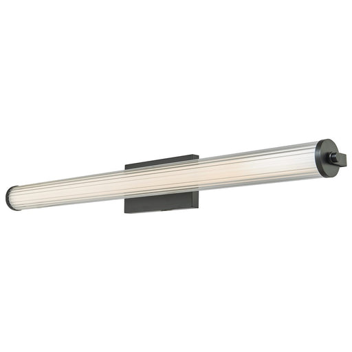 Abra Lighting Macie 1 Light 36" Fluted Clear Glass Vanity, Black