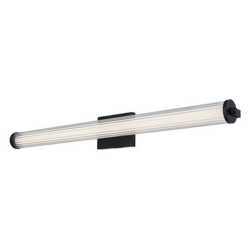 Abra Lighting Macie 1 Light 36" Fluted Clear Glass Vanity, Black