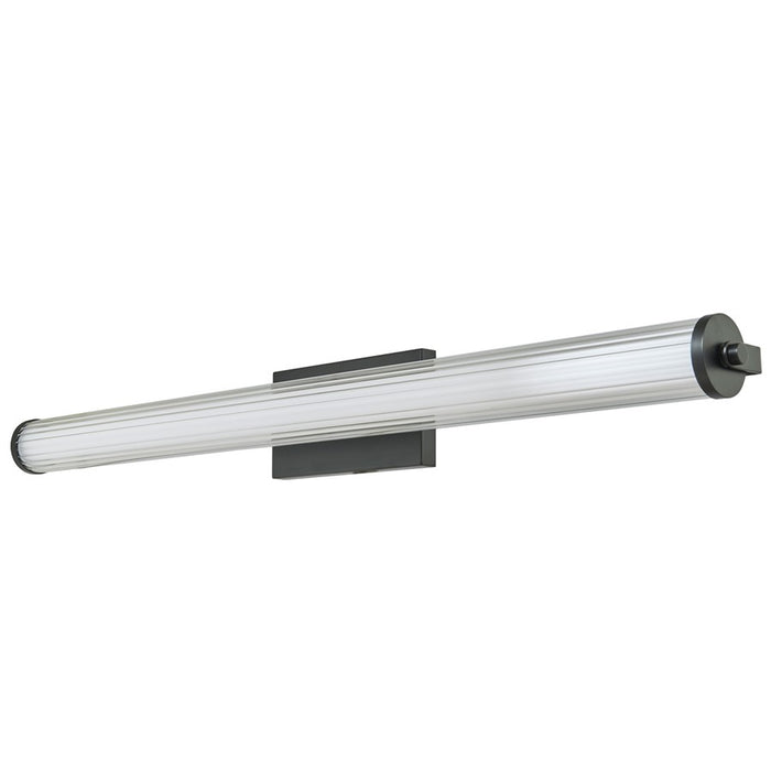 Abra Lighting Macie 1 Light 36" Fluted Clear Glass Vanity, Black