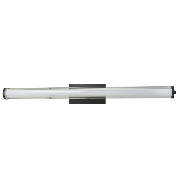 Abra Lighting Macie 1 Light 36" Fluted Clear Glass Vanity, Black