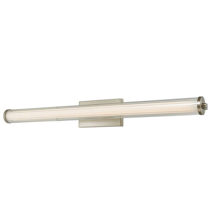 Abra Lighting Macie 1 Light 36" Fluted Clear Glass Vanity, Nickel