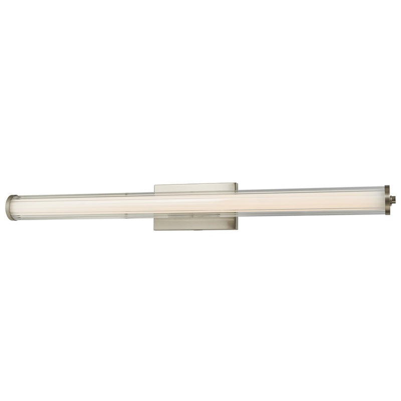 Abra Lighting Macie 1 Light 36" Fluted Clear Glass Vanity, Nickel