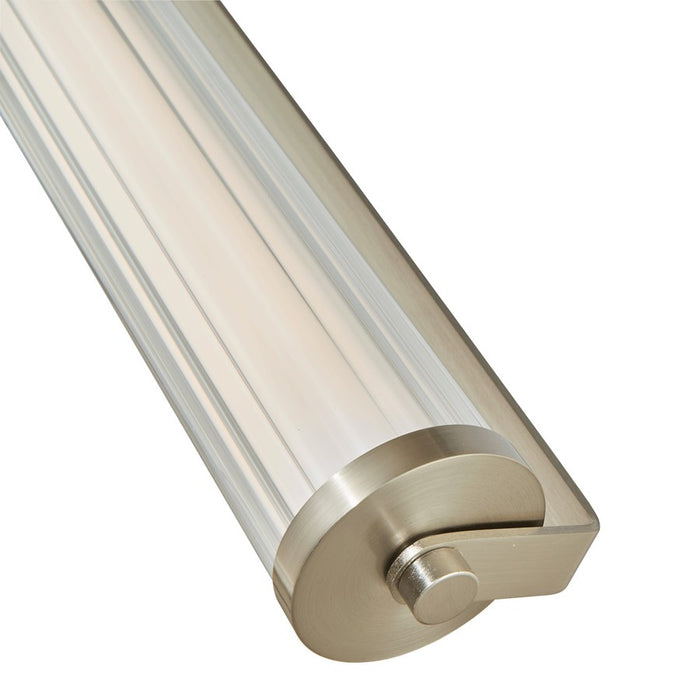 Abra Lighting Macie 1 Light 36" Fluted Clear Glass Vanity, Nickel