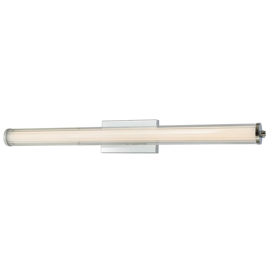 Abra Lighting Macie 1 Light 36" Fluted Clear Glass Vanity, Chrome