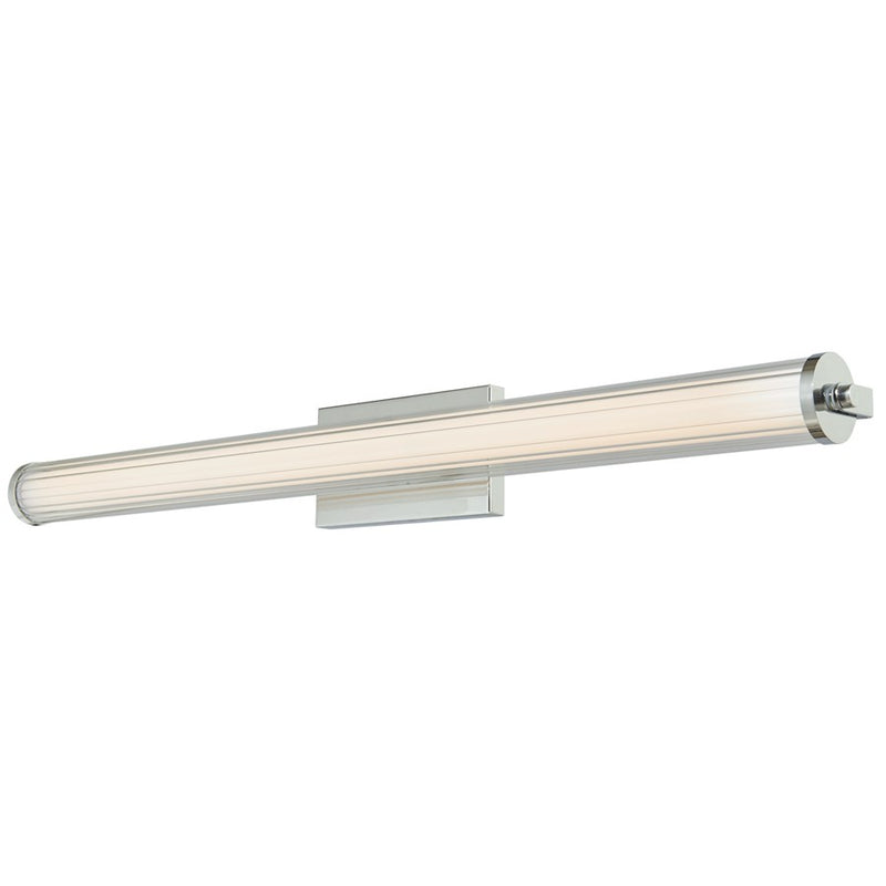 Abra Lighting Macie 1 Light 36" Fluted Clear Glass Vanity, Chrome