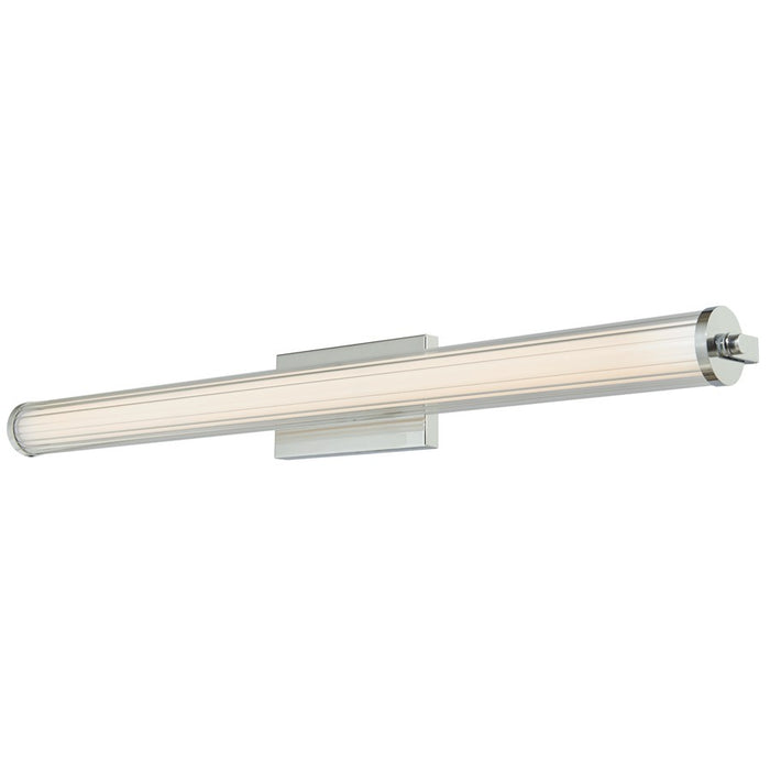 Abra Lighting Macie 1 Light 36" Fluted Clear Glass Vanity, Chrome