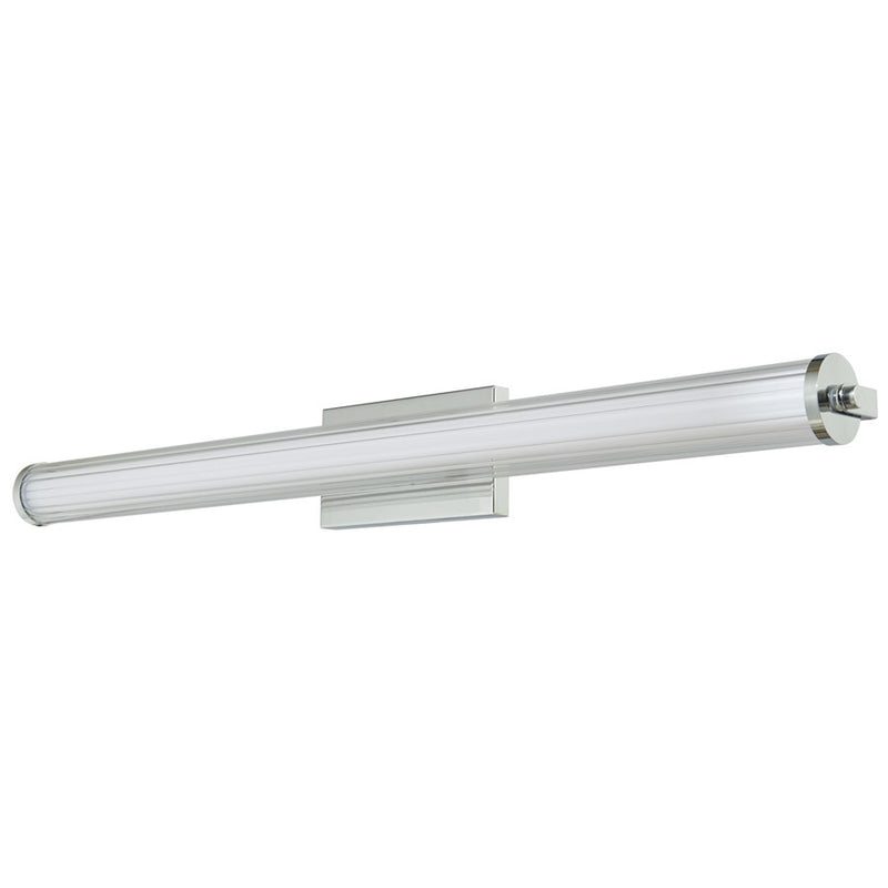 Abra Lighting Macie 1 Light 36" Fluted Clear Glass Vanity, Chrome