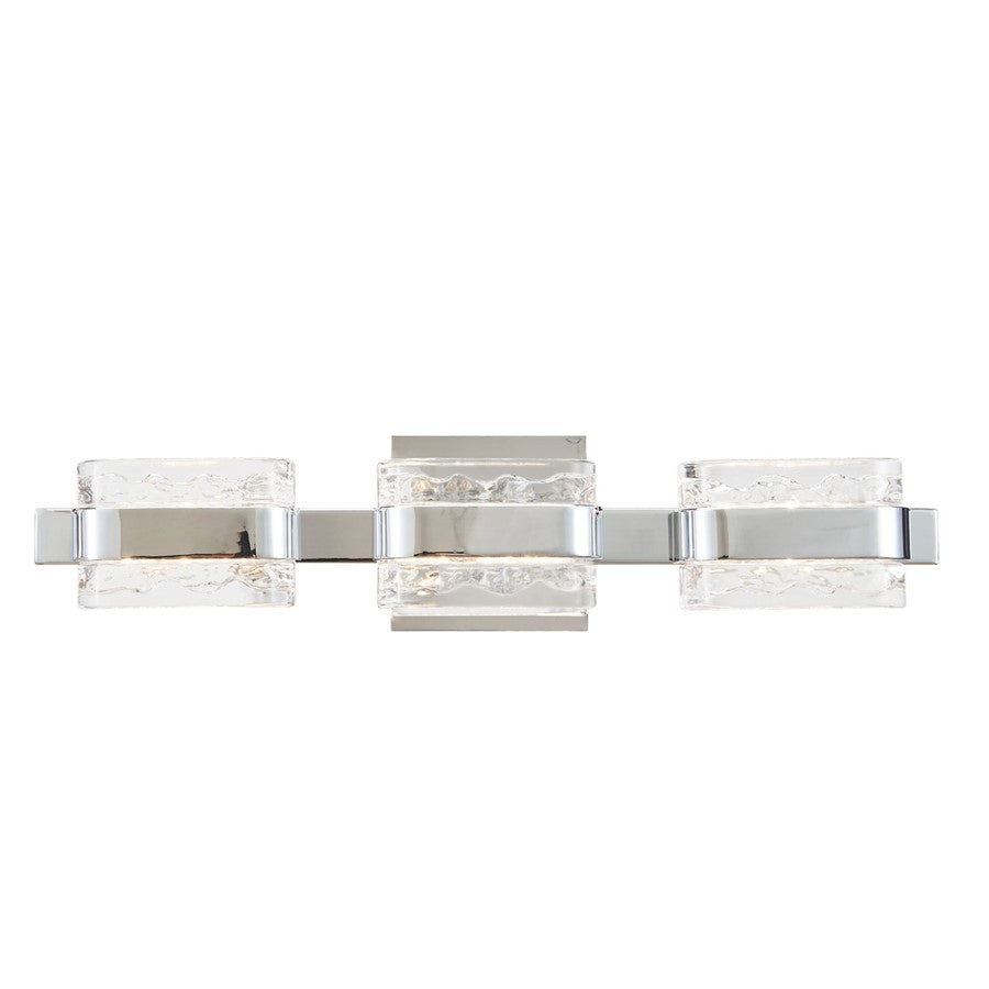 Abra Lighting JoJo 3 Light Vanity/movable Backplate, Chrome