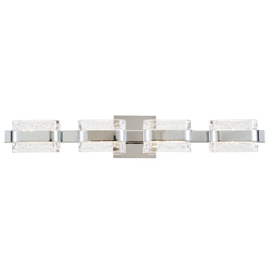 Abra Lighting JoJo 4 Light Vanity/movable Backplate, Chrome