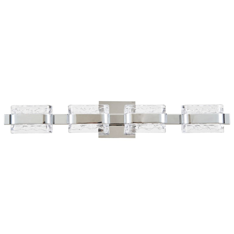 Abra Lighting JoJo 4 Light Vanity/movable Backplate, Chrome
