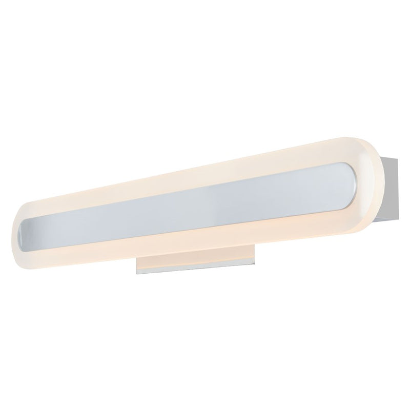 Abra Lighting Camy 1 Light 24" Solid Acrylic Vanity, Chrome