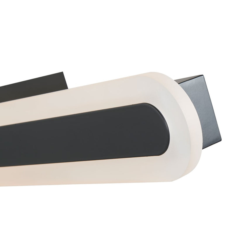 Abra Lighting Camy 1 Light 24" Solid Acrylic Vanity, Black