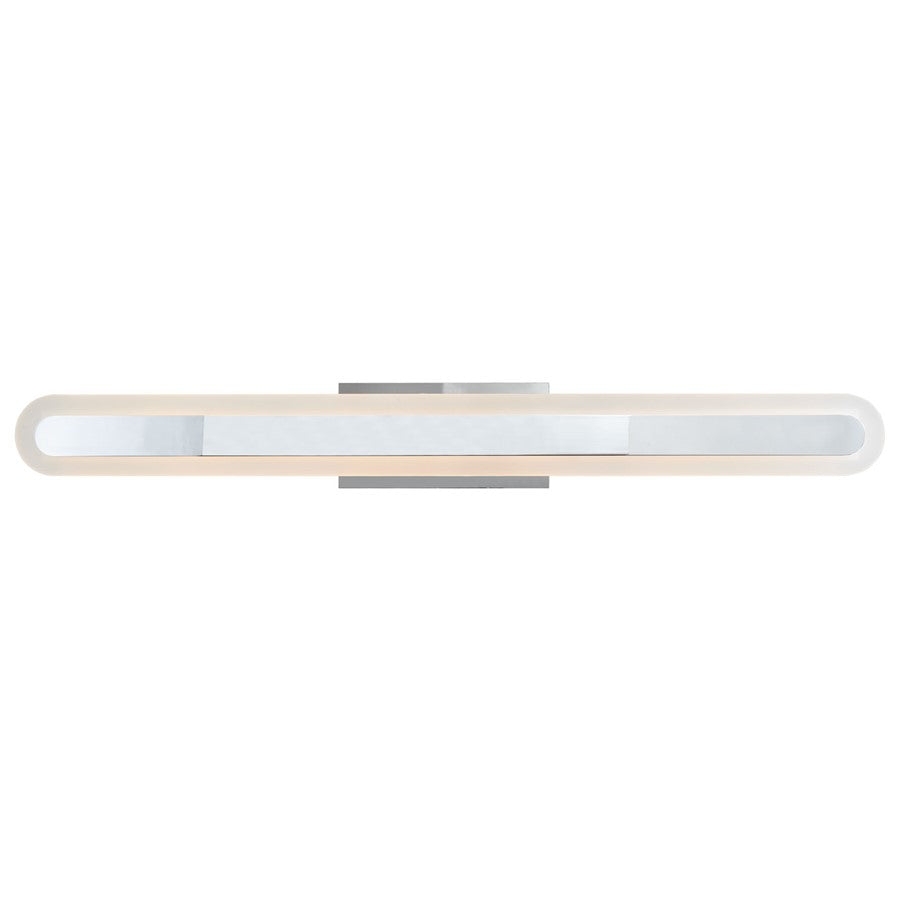 Abra Lighting Camy 1 Light 32" Solid Acrylic Vanity, Chrome