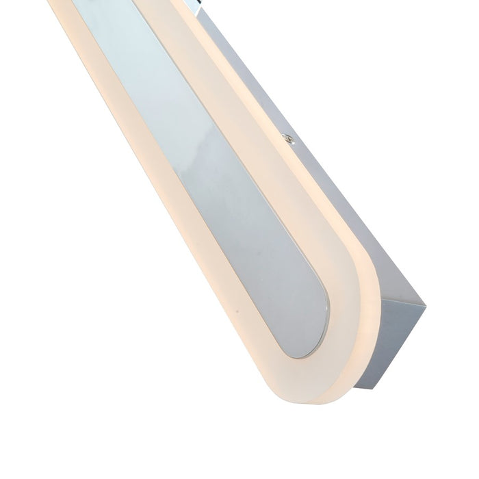 Abra Lighting Camy 1 Light 32" Solid Acrylic Vanity, Chrome