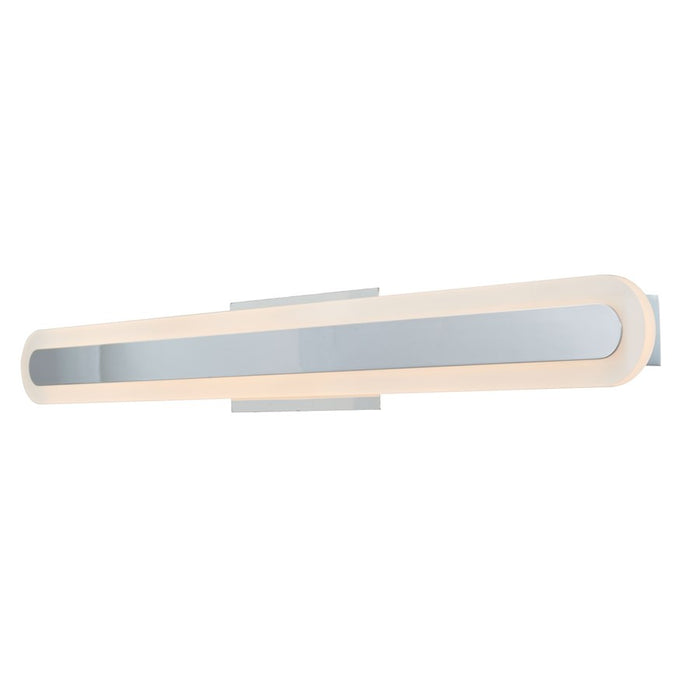 Abra Lighting Camy 1 Light 32" Solid Acrylic Vanity, Chrome