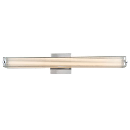 Abra Lighting Macie 1 Light 24" Ribbed Square Vanity, Nickel