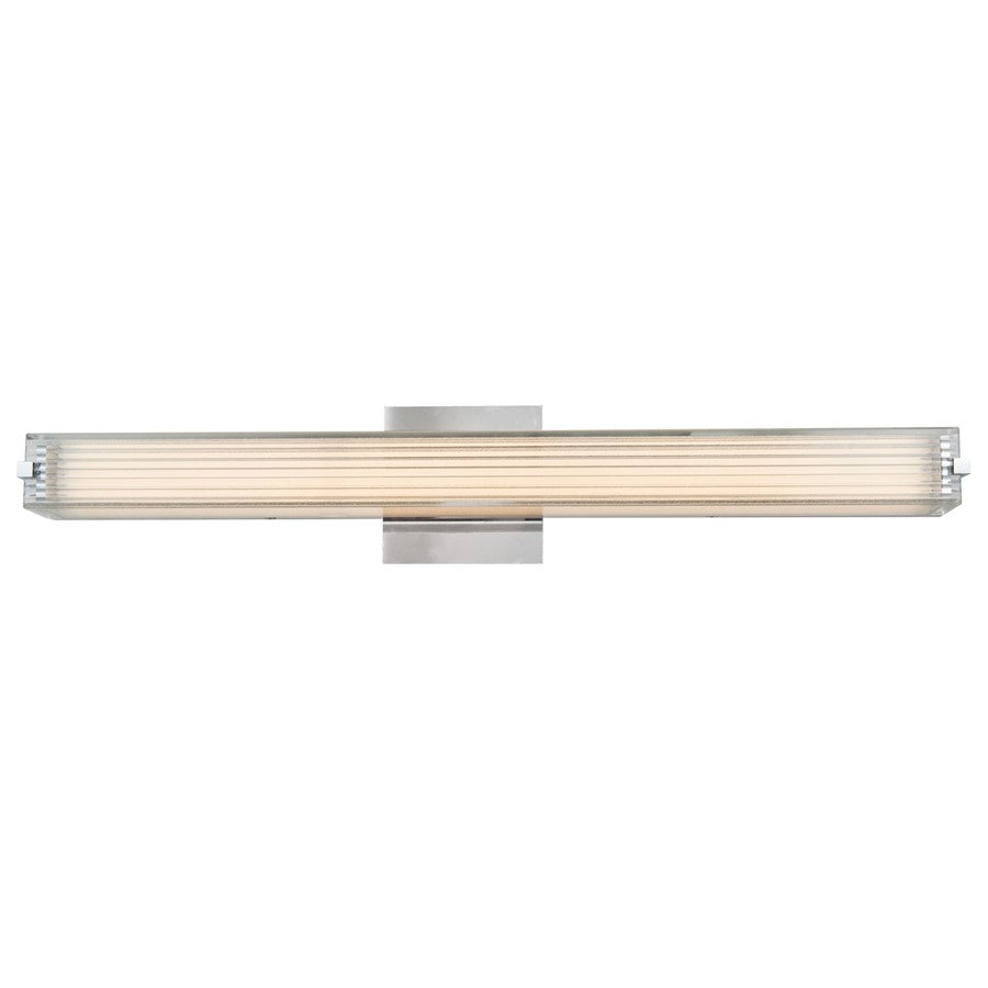 Abra Lighting Macie 1 Light 24" Ribbed Square Vanity, Nickel