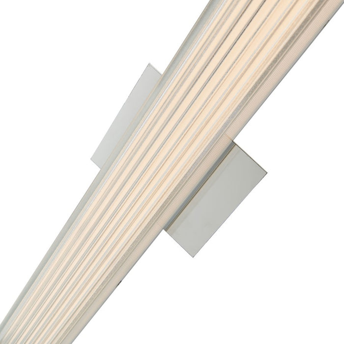Abra Lighting Macie 1 Light 24" Ribbed Square Vanity, Nickel