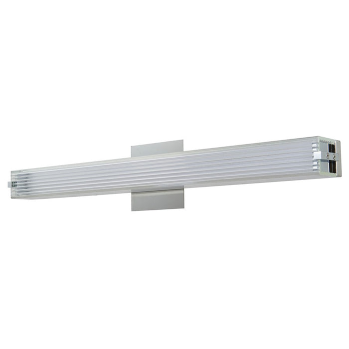 Abra Lighting Macie 1 Light 24" Ribbed Square Vanity, Nickel