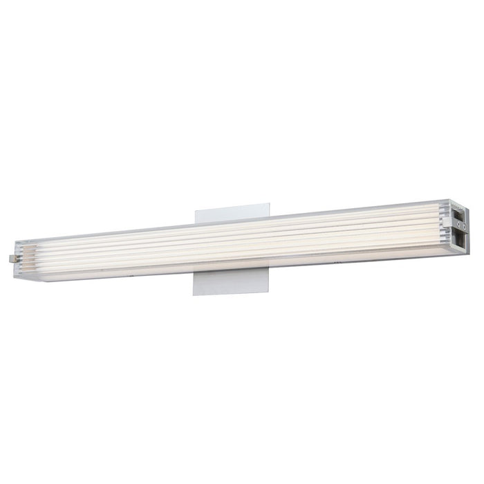 Abra Lighting Macie 1 Light 24" Ribbed Square Vanity, Chrome