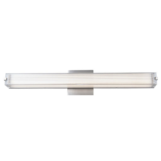 Abra Lighting Macie 1 Light 24" Ribbed Square Vanity, Chrome