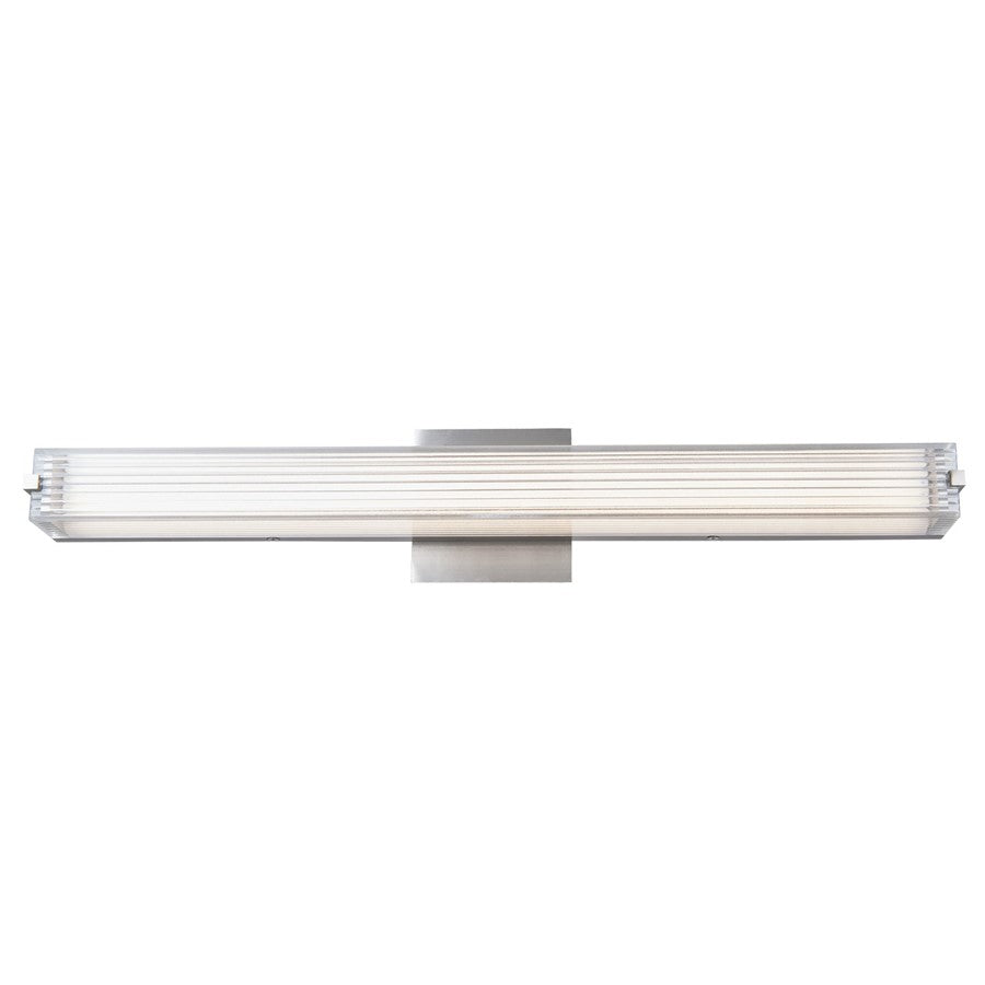 Abra Lighting Macie 1 Light 24" Ribbed Square Vanity, Chrome