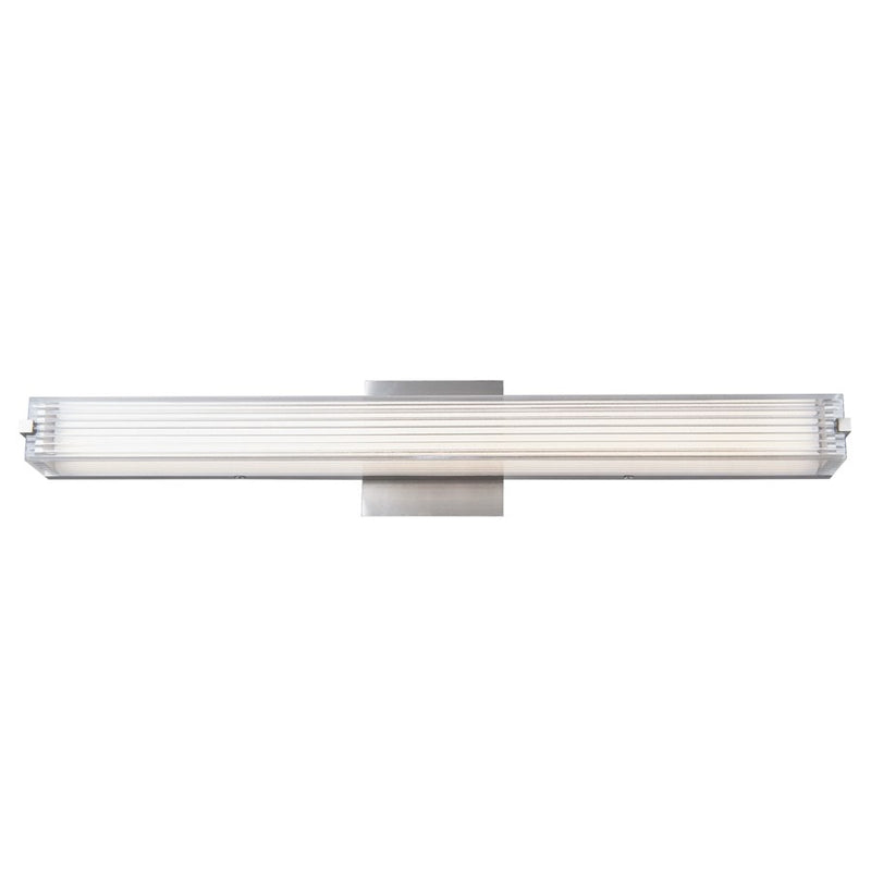 Abra Lighting Macie 1 Light 24" Ribbed Square Vanity, Chrome