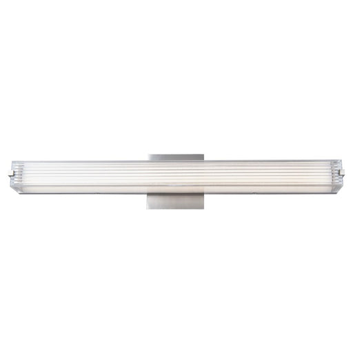 Abra Lighting Macie 1 Light 24" Ribbed Square Vanity, Chrome
