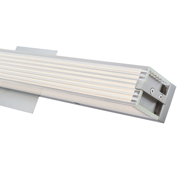 Abra Lighting Macie 1 Light 24" Ribbed Square Vanity, Chrome