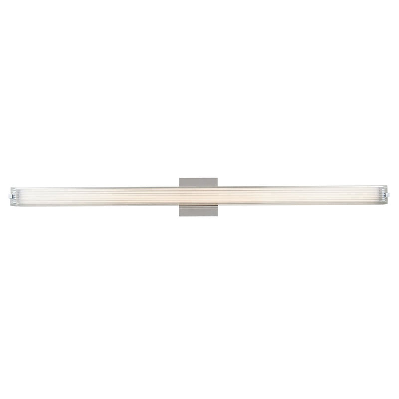 Abra Lighting Macie 1 Light 40" Ribbed Square Vanity, Nickel