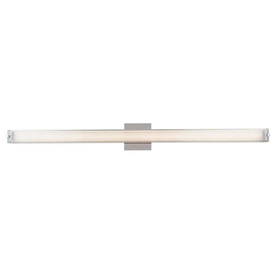 Abra Lighting Macie 1 Light 40" Ribbed Square Vanity, Nickel