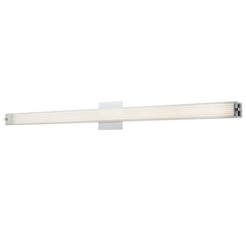 Abra Lighting Macie 1 Light 40" Ribbed Square Vanity, Nickel