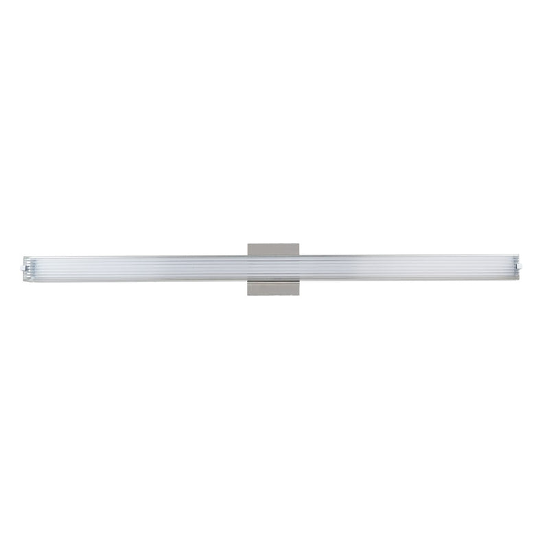 Abra Lighting Macie 1 Light 40" Ribbed Square Vanity, Nickel