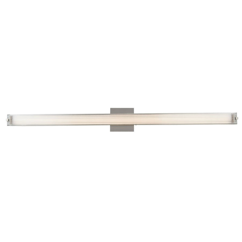Abra Lighting Macie 1 Light 40" Ribbed Square Vanity, Chrome