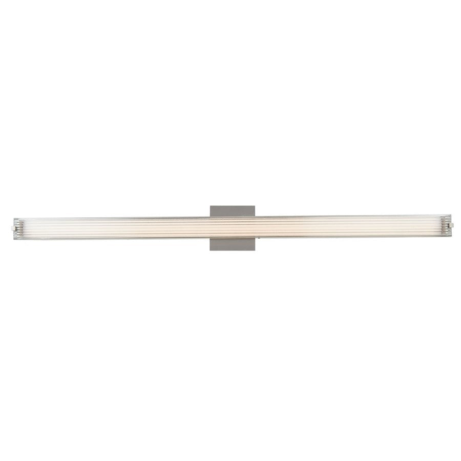 Abra Lighting Macie 1 Light 40" Ribbed Square Vanity, Chrome