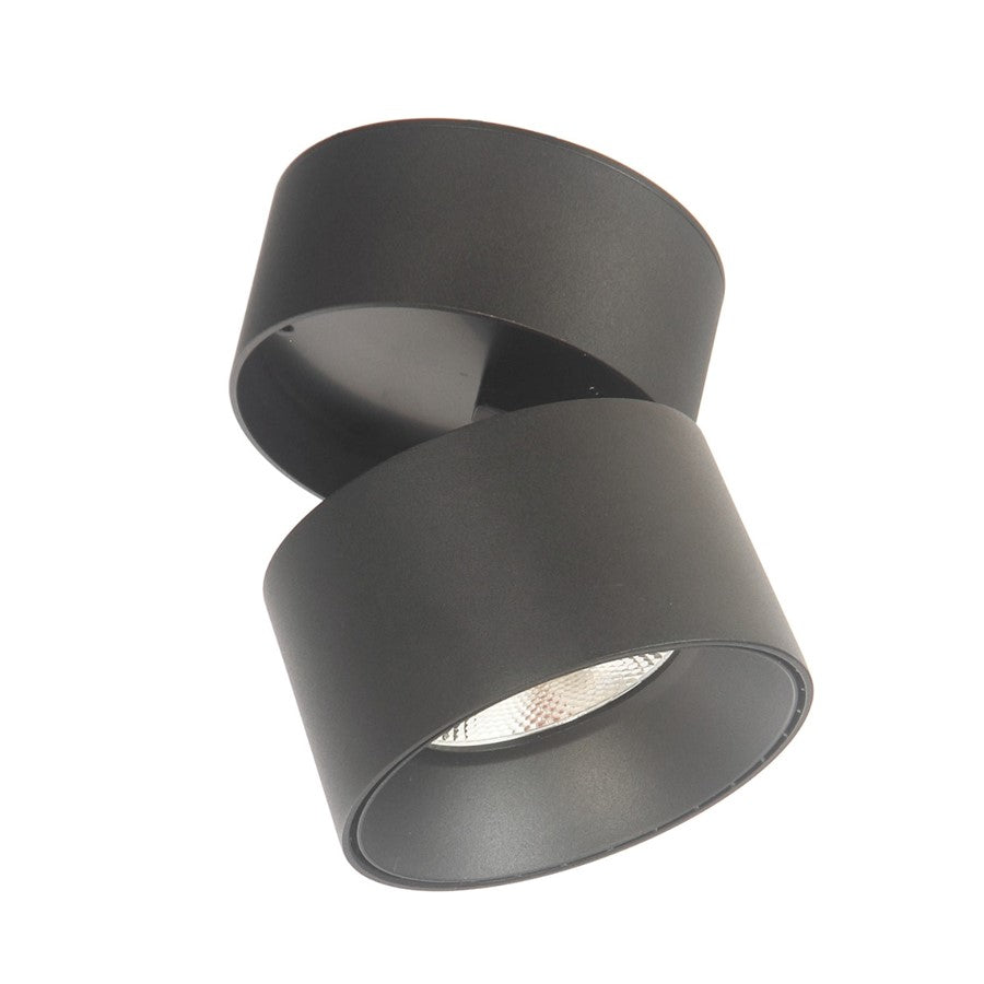 Abra Lighting Arc 1 Light Rotating/Pivoting Spotlight, Black