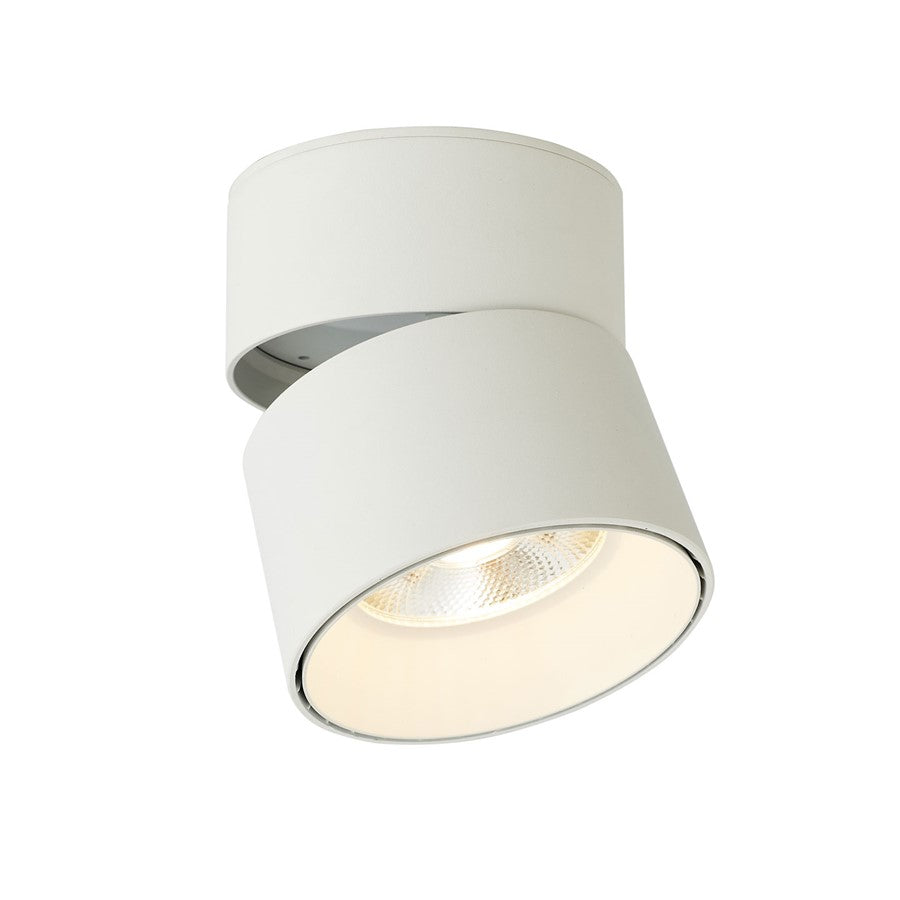 Abra Lighting Arc 1 Light Rotating/Pivoting Spotlight, White - 30008FM-MW-ARC