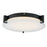 Abra Lighting Matrix 1 Light 12" Flat Round Flushmount, Black