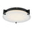 Abra Lighting Matrix 1 Light 12" Flat Round Flushmount, Black