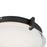 Abra Lighting Matrix 1 Light 12" Flat Round Flushmount, Black