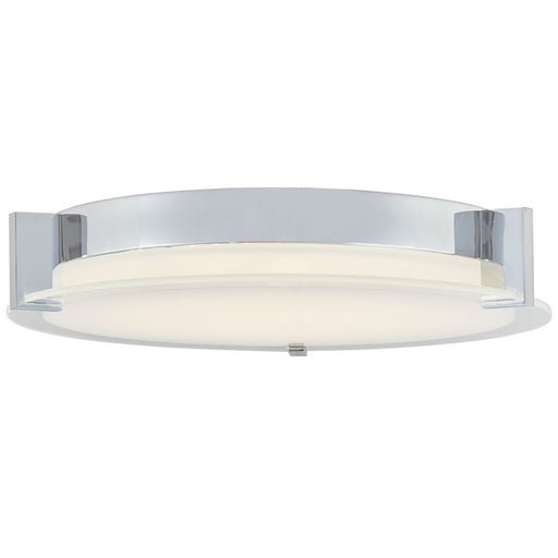 Abra Lighting Matrix 3 Light Flat Round Flushmount, Chrome