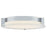 Abra Lighting Matrix 3 Light Flat Round Flushmount, Chrome