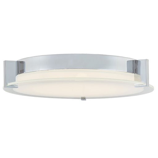 Abra Lighting Matrix 3 Light Flat Round Flushmount, Chrome