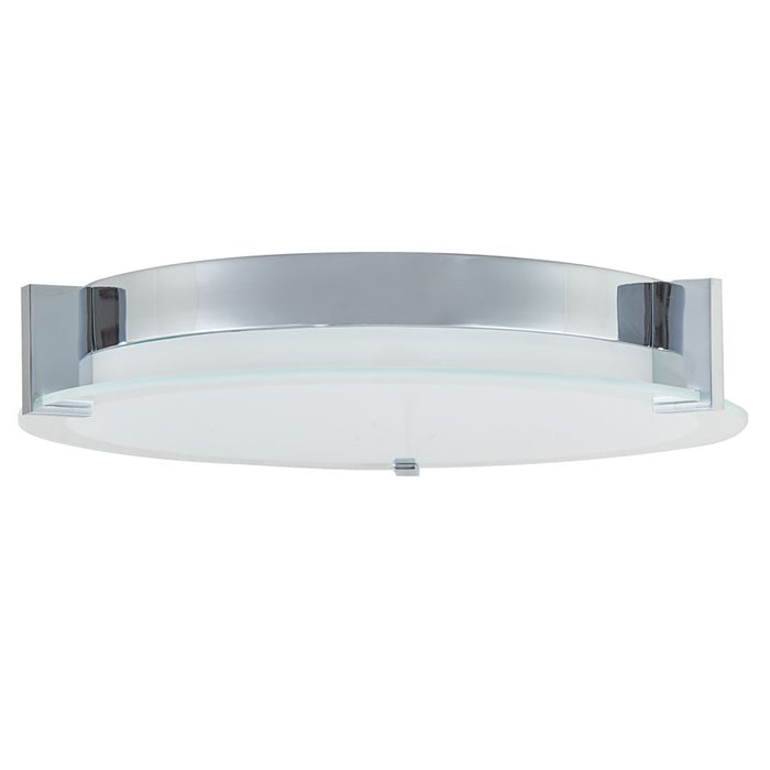 Abra Lighting Matrix 3 Light Flat Round Flushmount, Chrome